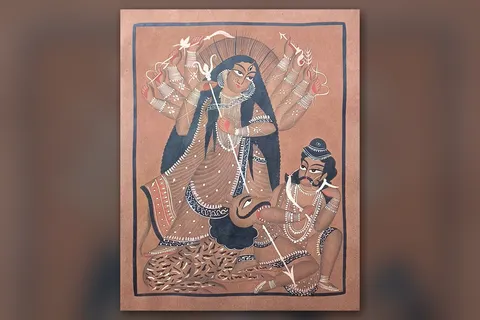 Illustration for the story "Durga Has a History. Does Mahishasura?"