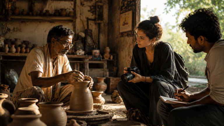 A meaningful connection forming between people, ideas, and opportunities through discovery and understanding.